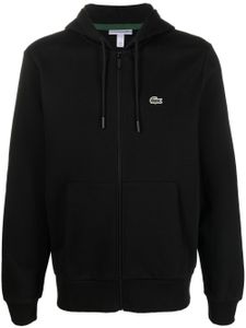 Lacoste hoodie zippé à logo appliqué - Noir