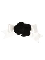 CHANEL Pre-Owned barrette à nœud en soie (années 2000) - Noir