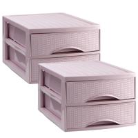 Ladekastje bureau organizer SORTED - 4x - 2 lades - roze - L26 x B35 x H19 cm - kunststof Ladekastje bureau organizer SORTED - 4x - 2 lades - roze - L26 x B35 x H19 cm - kunststof