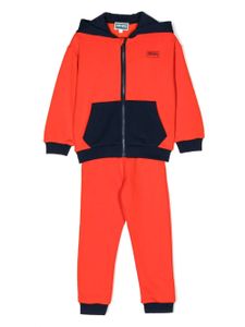 Kenzo Kids survêtement en coton à logo imprimé - Orange