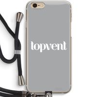 Topvent Grijs Wit: iPhone 6 / 6S Transparant Hoesje met koord