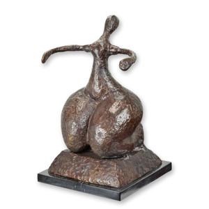 A MODERNIST BRONZE SCULPTURE OF A RECLINING FEMALE NUDE