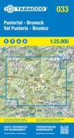 Wandelkaart 033 Val Pusteria / Brunico / Pustertal / Bruneck | Tabacco Editrice