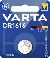 Batterij Varta knoopcel CR1616 lithium blister ÃƒÆ' 1stuk - thumbnail