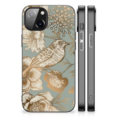 Bloemen Hoesje voor Apple iPhone 13 | iPhone 14 Vintage Bird Flowers