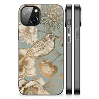 Bloemen Hoesje voor Apple iPhone 13 | iPhone 14 Vintage Bird Flowers