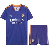 Real Madrid Voetbaltenue Uit Eigen Naam - Shirt - Broekje - Kids en Senior - 2021-2022 - thumbnail