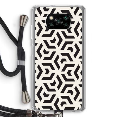 Crazy pattern: Xiaomi Poco X3 Pro Transparant Hoesje met koord