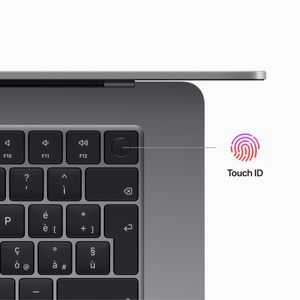 Apple MacBook Air Laptop 38,9 cm (15.3") Apple M M2 8 GB 256 GB SSD Wi-Fi 6 (802.11ax) macOS Ventura Grijs