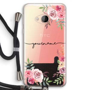 Rozen: HTC U Play Transparant Hoesje met koord