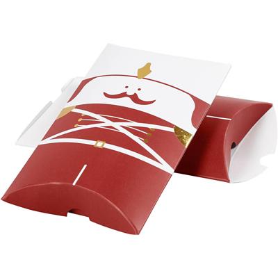 Vivi Gade Cadeaudoosjes, notenkraker, afm 12x9,4x2,5 cm, 300 gr, goud, rood, wit, 3 stuk/ 1 doos