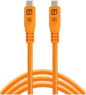 Tether Tools TetherPro Optima 10G USB-C, 10&apos; (3m), straight orange