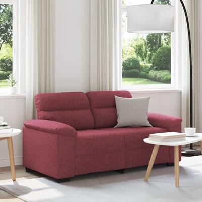 2-zitsbank wijnrood 120 cm stof