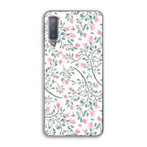 Sierlijke bloemen: Samsung Galaxy A7 (2018) Transparant Hoesje