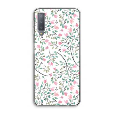 Sierlijke bloemen: Samsung Galaxy A7 (2018) Transparant Hoesje