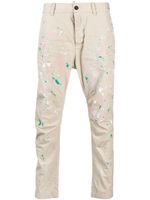 DSQUARED2 pantalon droit à effet taches de peinture - Tons neutres