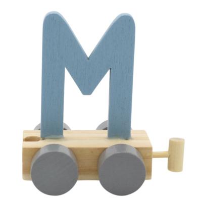 JeP kids houten treinletter M-blauw