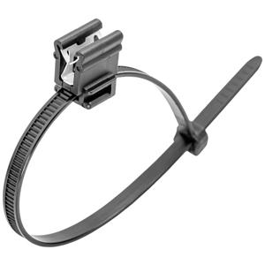 Cimco 181825 Cimco Werkzeuge Kabelbinder met clip 200 mm 4.60 mm Zwart UV-stabiel, Flexibel 100 stuk(s)