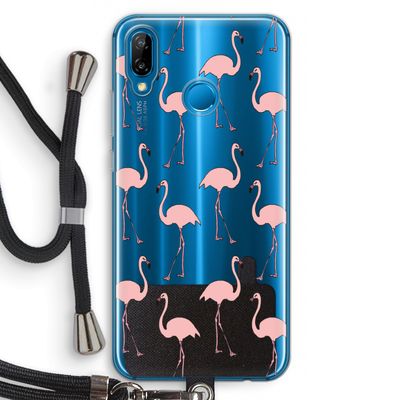 Anything Flamingoes: Huawei P20 Lite Transparant Hoesje met koord