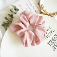 2 PC'S grote darm ring haar band vrouwen stof paardenstaart naadloze stretch haar juwelen (roze)