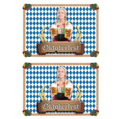 Placemat Oktoberfest - 10x stuks - 42 x 30 cm - 90g - themafeest