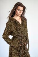 D-Robe badjas met capuchon - panter - groen-xl
