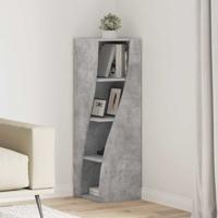 Hoekkast Beton Grijs 32x32x102cm Bewerkt hout