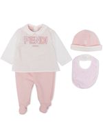 Fendi Kids trousseau de naissance à logo imprimé - Blanc