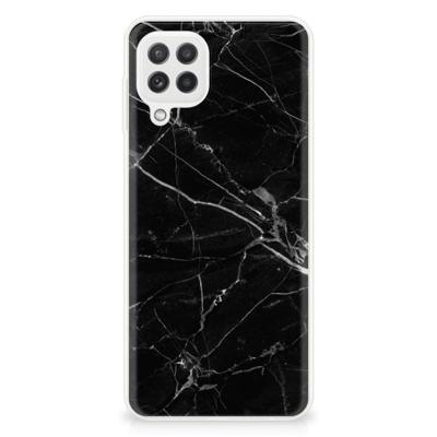 Samsung Galaxy A22 4G | M22 | TPU | Siliconen hoesje | Marmer Zwart - Origineel Cadeau Vader