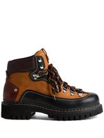 DSQUARED2 panelled leather hiking boots - Marron - thumbnail