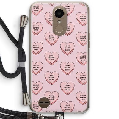 Chicks before dicks: LG K10 (2017) Transparant Hoesje met koord