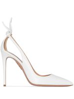 Aquazzura escarpins 105 mm à nœud - Blanc