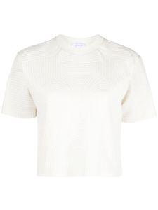 Off-White t-shirt en coton à motif embossé - Tons neutres