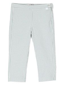 Il Gufo pantalon en coton à carreaux vichy - Bleu