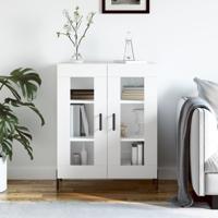 Dressoir 69,5x34x90 cm bewerkt hout wit - thumbnail