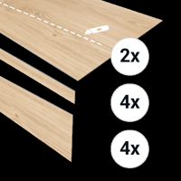 Douwes Dekker - PVC complete traptreden set Crème Brûlée 78900 (PVC)