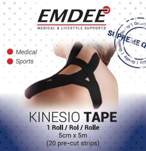 Kinesio tape zwart pre cut