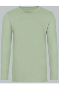 TRIGEMA Slim Fit T-Shirt ronde hals groen, Effen