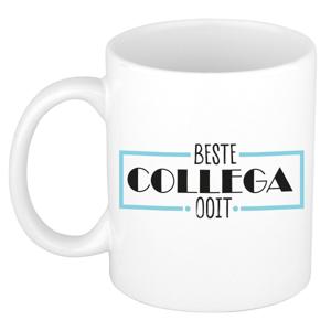 Cadeau mok voor collega - beste collega ooit - wit - keramiek - 300 ml