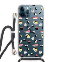 Sushi time: iPhone 12 Pro Max Transparant Hoesje met koord