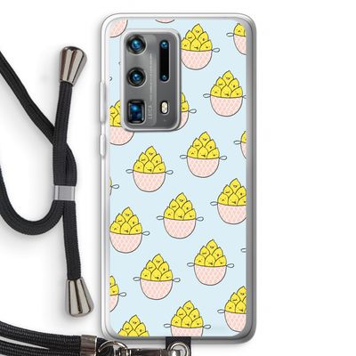 Citroenen: Huawei P40 Pro Plus Transparant Hoesje met koord