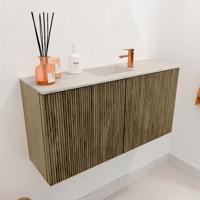 Toiletmeubel Mondiaz Joya Dlux | 80 cm | Meubelkleur Dusk | Faye wastafel Ostra Wasbak Midden | 1 kraangat