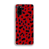 Red Leopard: Samsung Galaxy S20 Transparant Hoesje