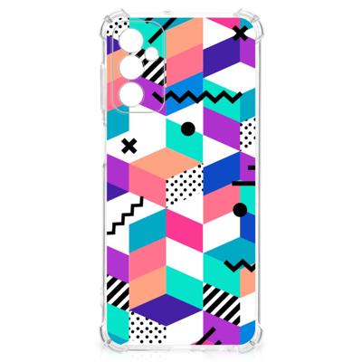 Samsung Galaxy M13 4G | M23 Shockproof Case Blokken Kleurrijk Samsung Galaxy M13 4G | M23 Shockproof Case Blokken Kleurrijk