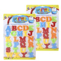 Alfabet letters set 52x stuks - magnetisch - 4 cm - magneet - koelkast - whiteboard   -
