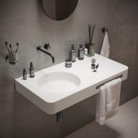 Fontein Ideavit Solidbrio 90x48x14 cm Solid Surface Mat Wit