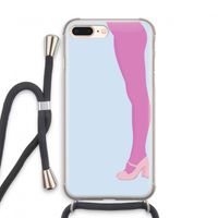Pink panty: iPhone 8 Plus Transparant Hoesje met koord