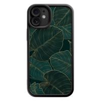 iPhone 11 zwarte case - Monstera leaves - thumbnail