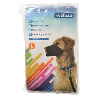 Nobleza Honden muilband - Zwart - Maat L