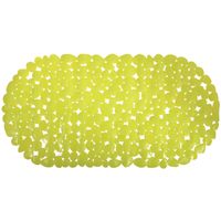 Douche/bad anti-slip mat badkamer - pvc - limegroen - 39 x 99 cm - ovaal - thumbnail